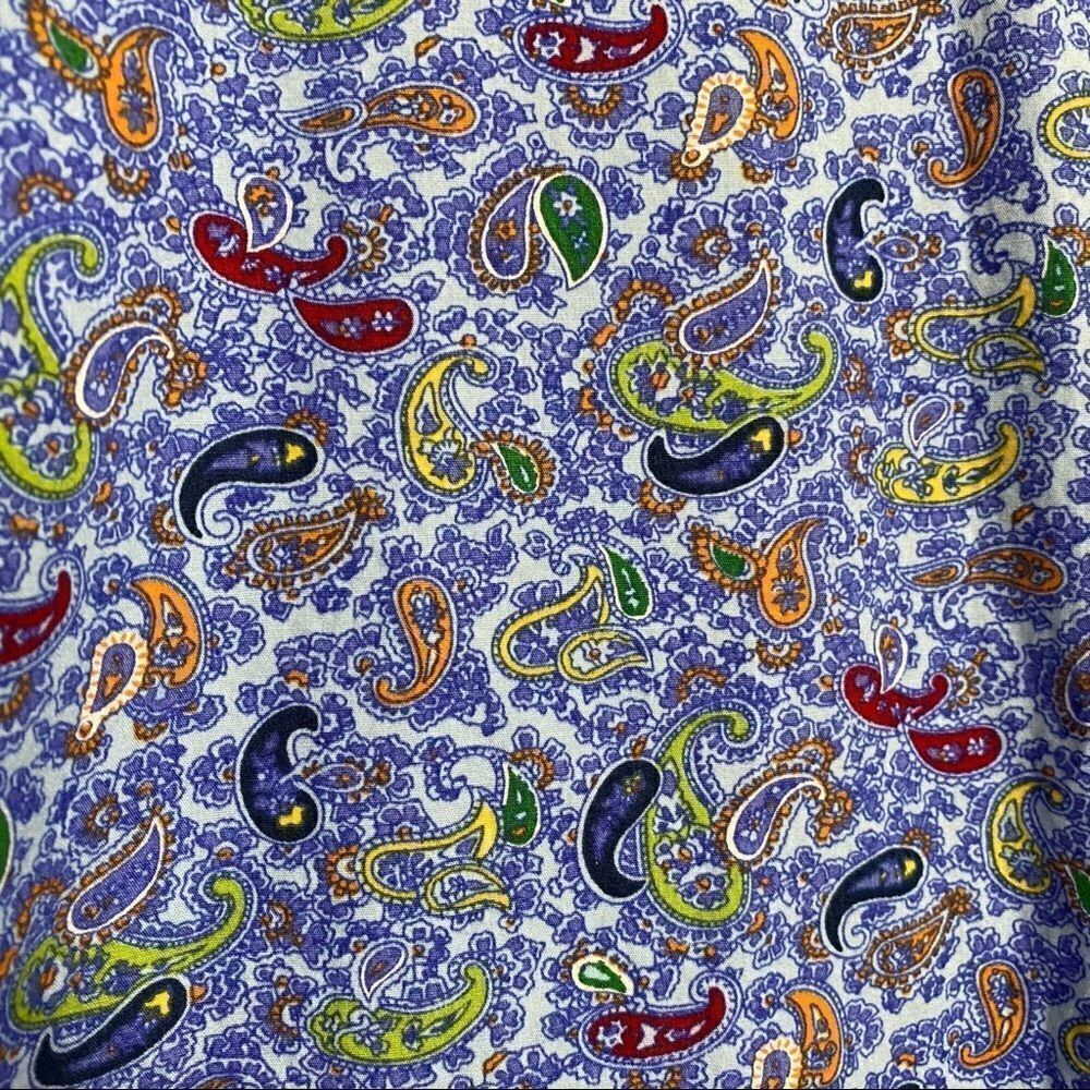 Alan Flusser Blue Paisley Button Up‎ - Picture 6 of 9